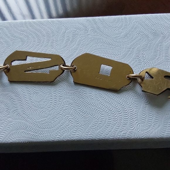 VINTAGE 12 KARAT YELLOW GOLD , ROSE  SPELLED OUT NAME ESTATE CHAIN NECKLACE - Picture 8 of 10